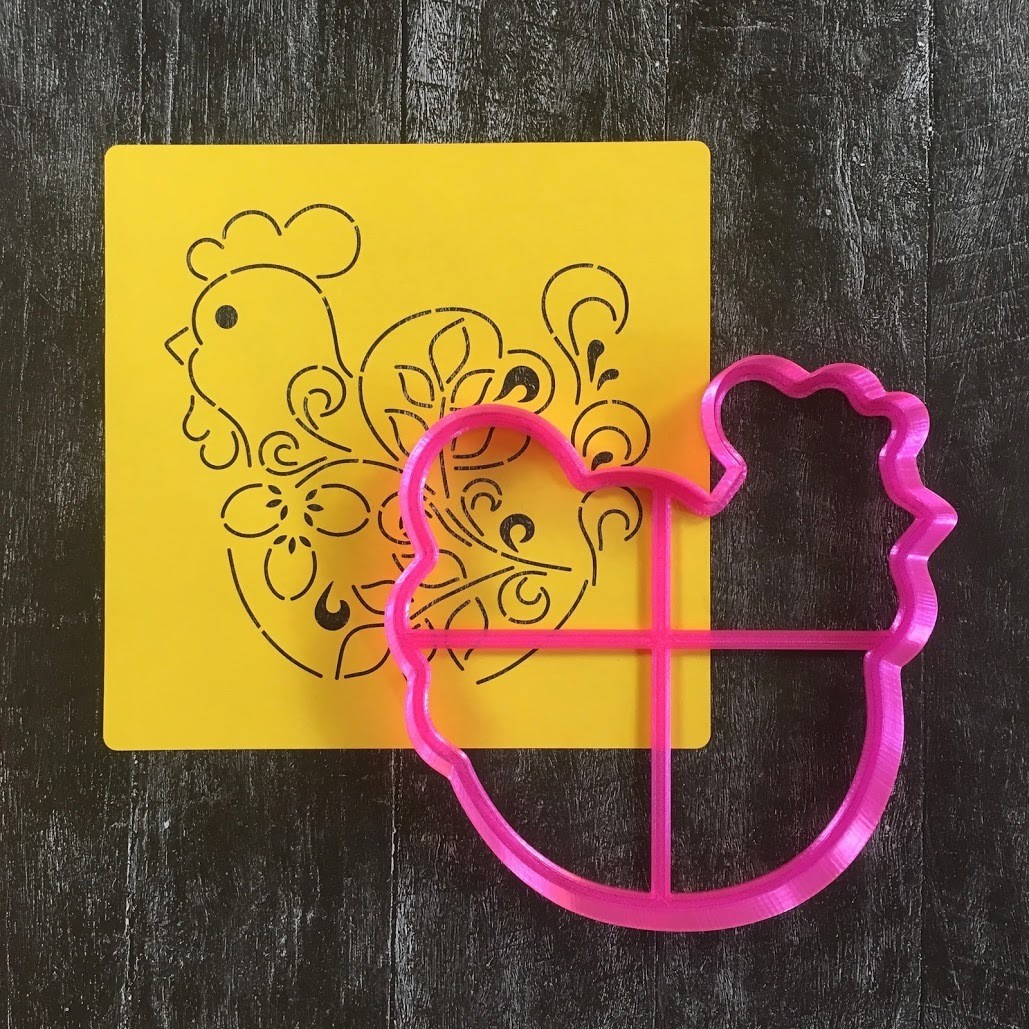 Трафарет узор №2 Курочка